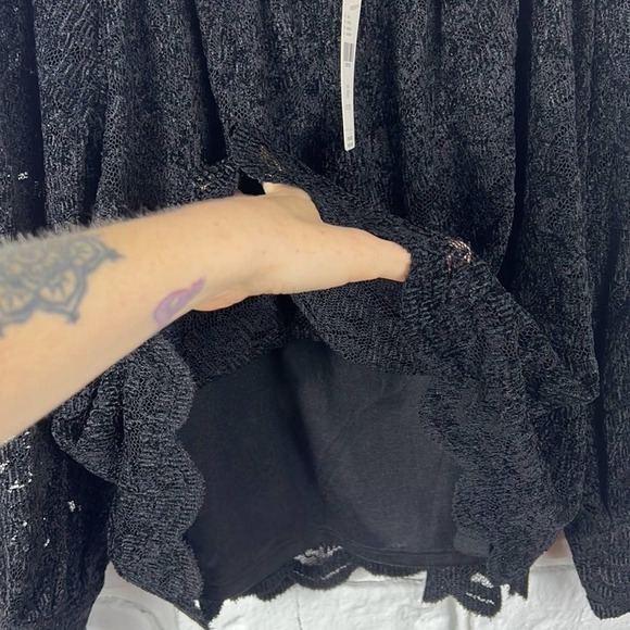 NWT Anthropologie Eri + Ali lace off the shoulder top size petite small - Picture 6 of 11